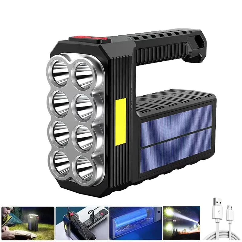 Solar Power Charging USB Flashlight 6LED/8LED Flashlights Floodlight Searchlight Torch Light COB Side Lights Outdoor Waterproof
Solar Power Charging USB Flashlight 6LED/8LED Flashlights Floodlight Searchlight Torch Light COB Side Lights Outdoor Waterproof