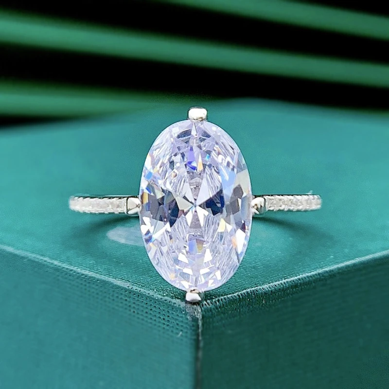 SpringLady 100% 925 Sterling Silver Oval High Carbon Diamon Ice Flower Cut Rings For Women Sparkling Wedding Fine Jewelry
SpringLady 100% 925 Sterling Silver Oval High Carbon Diamon Ice Flower Cut Rings For Women Sparkling Wedding Fine Jewelry