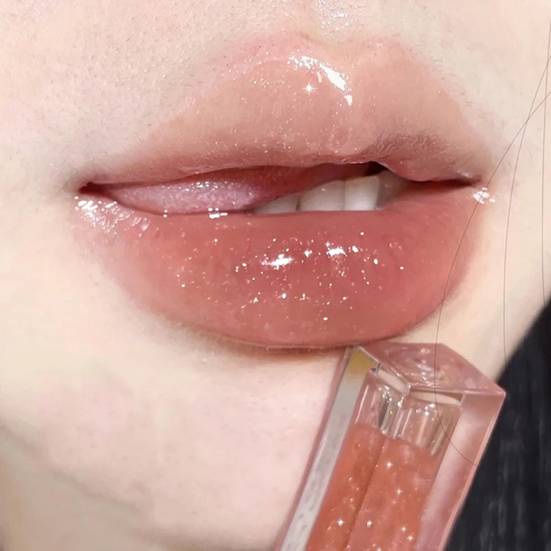 

Прозрачный глянцевый блеск для губ, блестящий прозрачный зеркальный увлажняющий водный бриллиантовый блеск, жидкая помада, масло для губ, макияж для ухода за губами