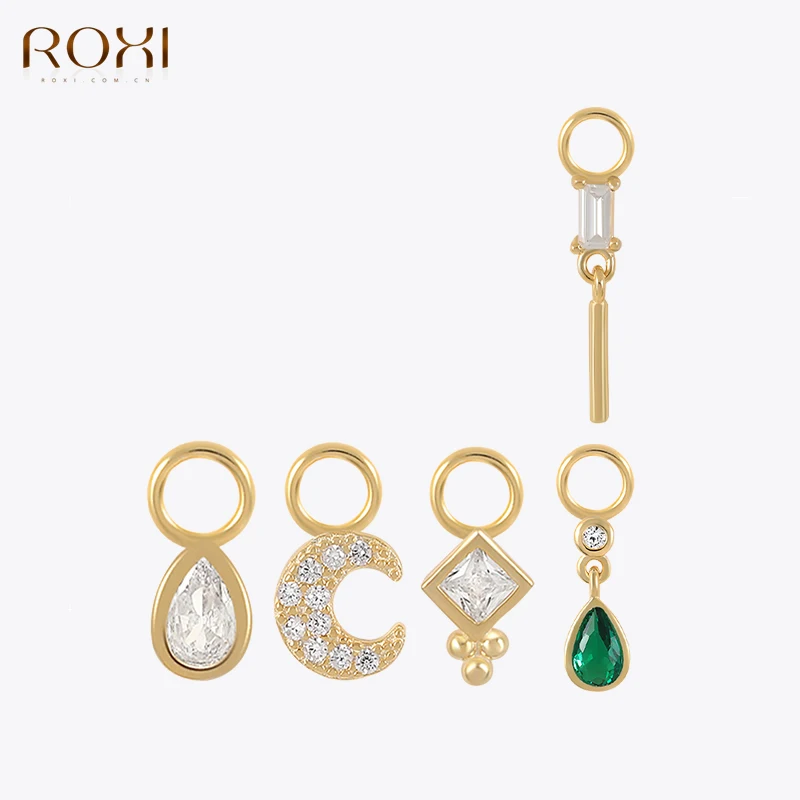 ROXI Earrings Charms DIY Pendant For Earrings Necklace Women Girls 925 Sterling Silver 1 PC Exquisite Zircon Jewelry Accessories
ROXI Earrings Charms DIY Pendant For Earrings Necklace Women Girls 925 Sterling Silver 1 PC Exquisite Zircon Jewelry Accessories