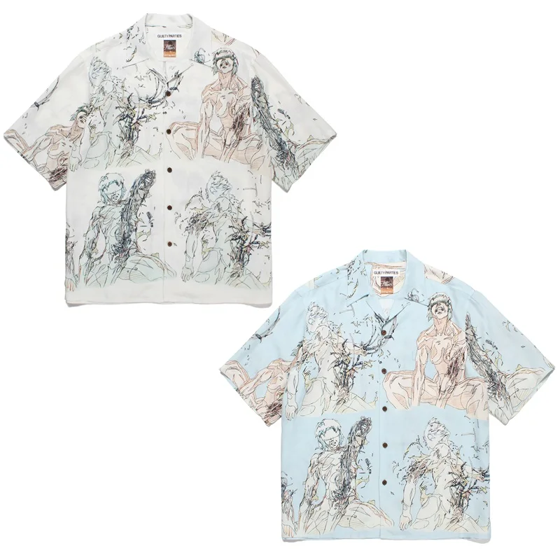 Summer New Tops WACKO MARIA High Quality Printed Hawaiian Short Sleeve Shirt Men Women Leisure Teesy2k
Summer New Tops WACKO MARIA High Quality Printed Hawaiian Short Sleeve Shirt Men Women Leisure Teesy2k