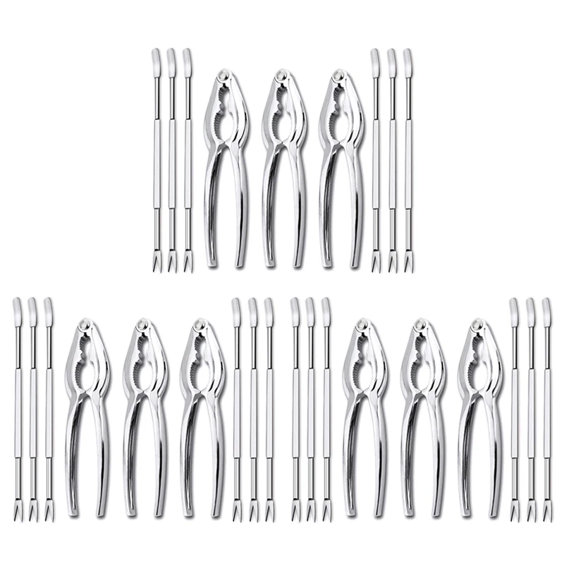 Seafood Crackers Tools Nutcrackers Set, Crab Nut Lobster Opener Shellfish Lobster Leg Sheller Kitchen Kits 27 Pack
Seafood Crackers Tools Nutcrackers Set, Crab Nut Lobster Opener Shellfish Lobster Leg Sheller Kitchen Kits 27 Pack