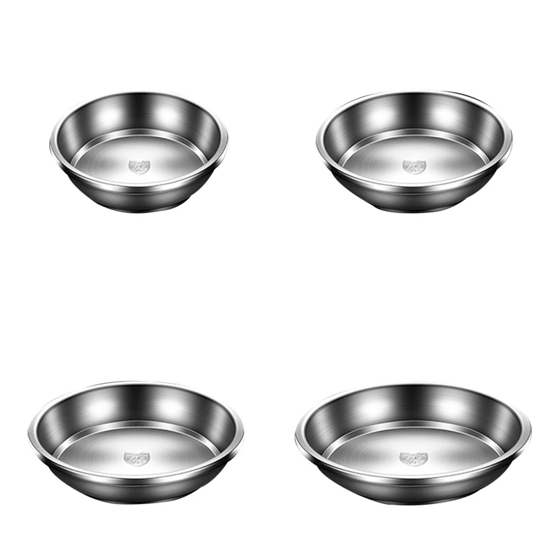 4Pcs 304 Stainless Steel Dinner Plates Kitchen Restaurant Tray Round Dessert Cake Snack Dishes Food Storage Plate
4Pcs 304 Stainless Steel Dinner Plates Kitchen Restaurant Tray Round Dessert Cake Snack Dishes Food Storage Plate