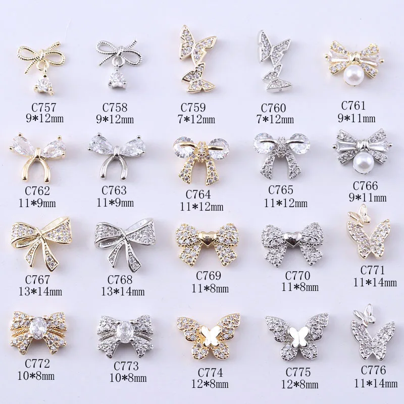 10 Pieces Nail Art Bow Zircon Jewelry Plated Real Gold Ribbon Nail Decoration Gold and Silver Bow Jewelry Nails Art 3d Charms
10 Pieces Nail Art Bow Zircon Jewelry Plated Real Gold Ribbon Nail Decoration Gold and Silver Bow Jewelry Nails Art 3d Charms
