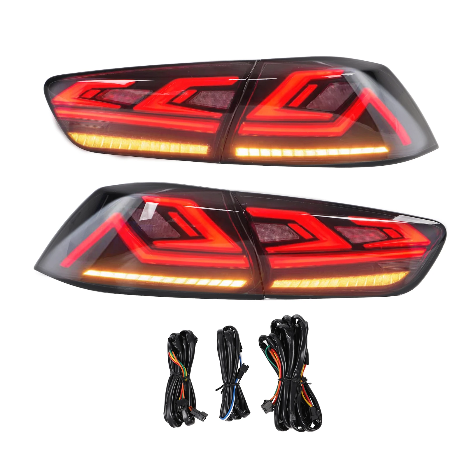 1 Pair LED Tail Lights Dynamic Sequential Turn Signal Smoky Lens Replacement for Mitsubishi Lancer 2010‑2016
1 Pair LED Tail Lights Dynamic Sequential Turn Signal Smoky Lens Replacement for Mitsubishi Lancer 2010‑2016