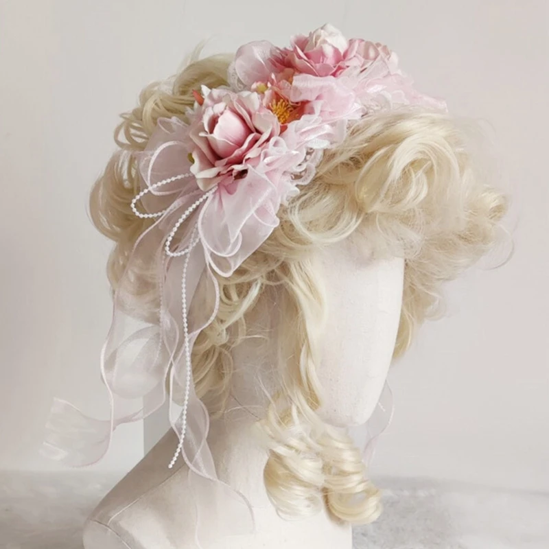 Lolita Lace Flower Shape Headband for Women Fashionable Handmade Wide Hair Hoops with Bowtie Hair Band Hair Accessories
Lolita Lace Flower Shape Headband for Women Fashionable Handmade Wide Hair Hoops with Bowtie Hair Band Hair Accessories