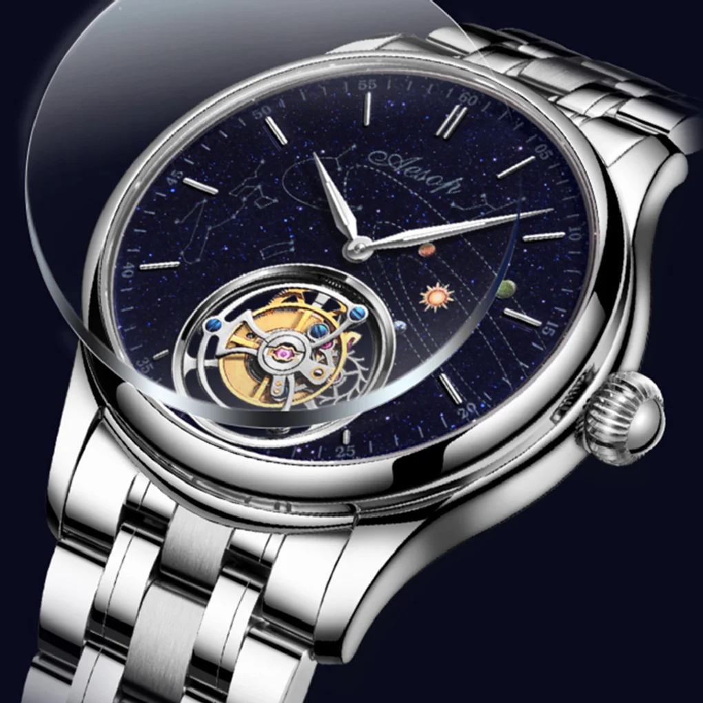 AESOP Starry Sky Tourbillon Watch For Men Top Luxury Brand Business Men's Mechanical Watches Waterproof Stainless Steel Strap A
AESOP Starry Sky Tourbillon Watch For Men Top Luxury Brand Business Men's Mechanical Watches Waterproof Stainless Steel Strap A