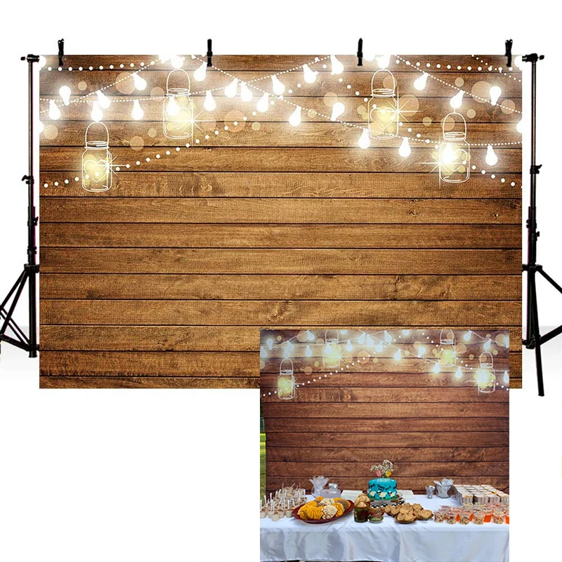 Rustic Baby Shower Wood Photography Backdrop Shining Bulbs Bottles Birthday Wedding Bridal Shower Party Photo Booth Banner
Rustic Baby Shower Wood Photography Backdrop Shining Bulbs Bottles Birthday Wedding Bridal Shower Party Photo Booth Banner