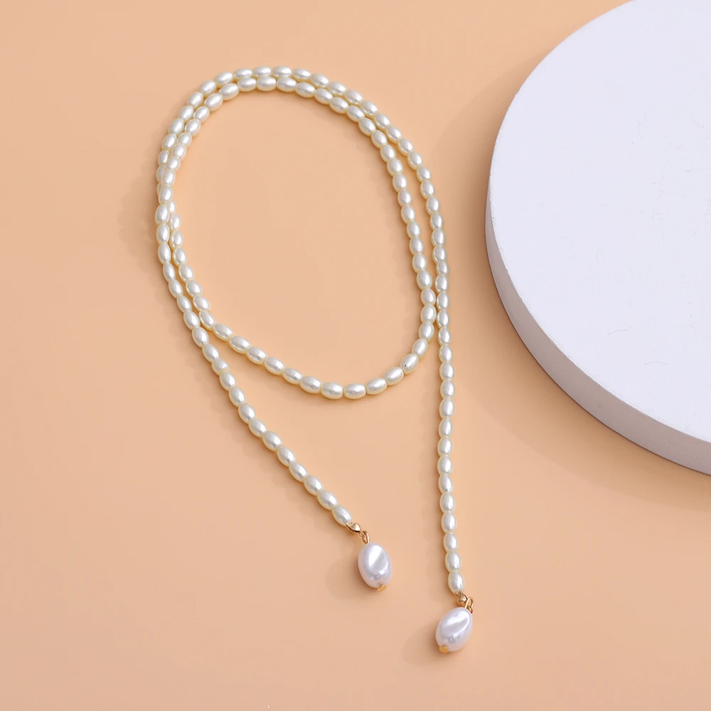 Elegant White Pearl Necklaces For Women Girl Multilayer Chokers Plastic Pearls Long Neckalce Ladies Party Wearing Jewelry Chain
Elegant White Pearl Necklaces For Women Girl Multilayer Chokers Plastic Pearls Long Neckalce Ladies Party Wearing Jewelry Chain