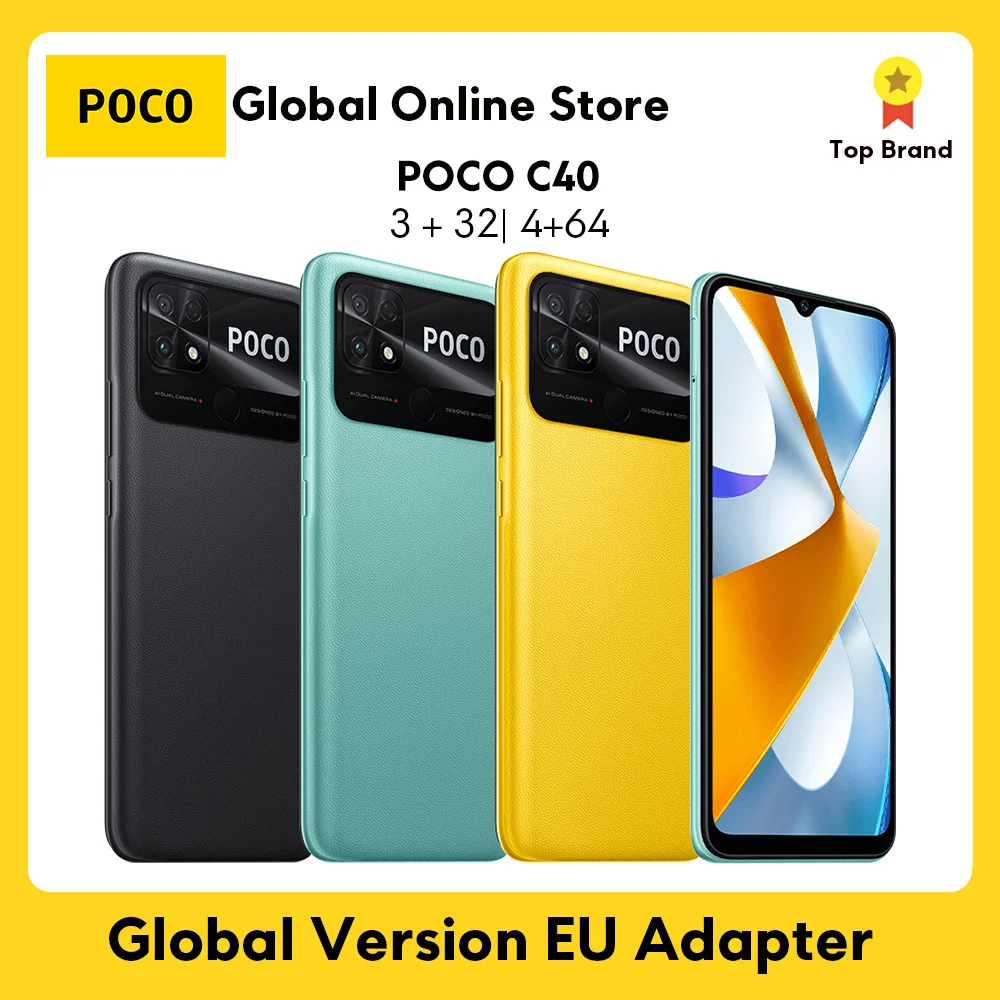 POCO C40 Global Version 3GB 32GB/4GB 64GB Smartphone 6000mAh Battery 6.71”Display JLQ JR510 Octa-core CPU 13MP Main Camera Tel
POCO C40 Global Version 3GB 32GB/4GB 64GB Smartphone 6000mAh Battery 6.71”Display JLQ JR510 Octa-core CPU 13MP Main Camera Tel