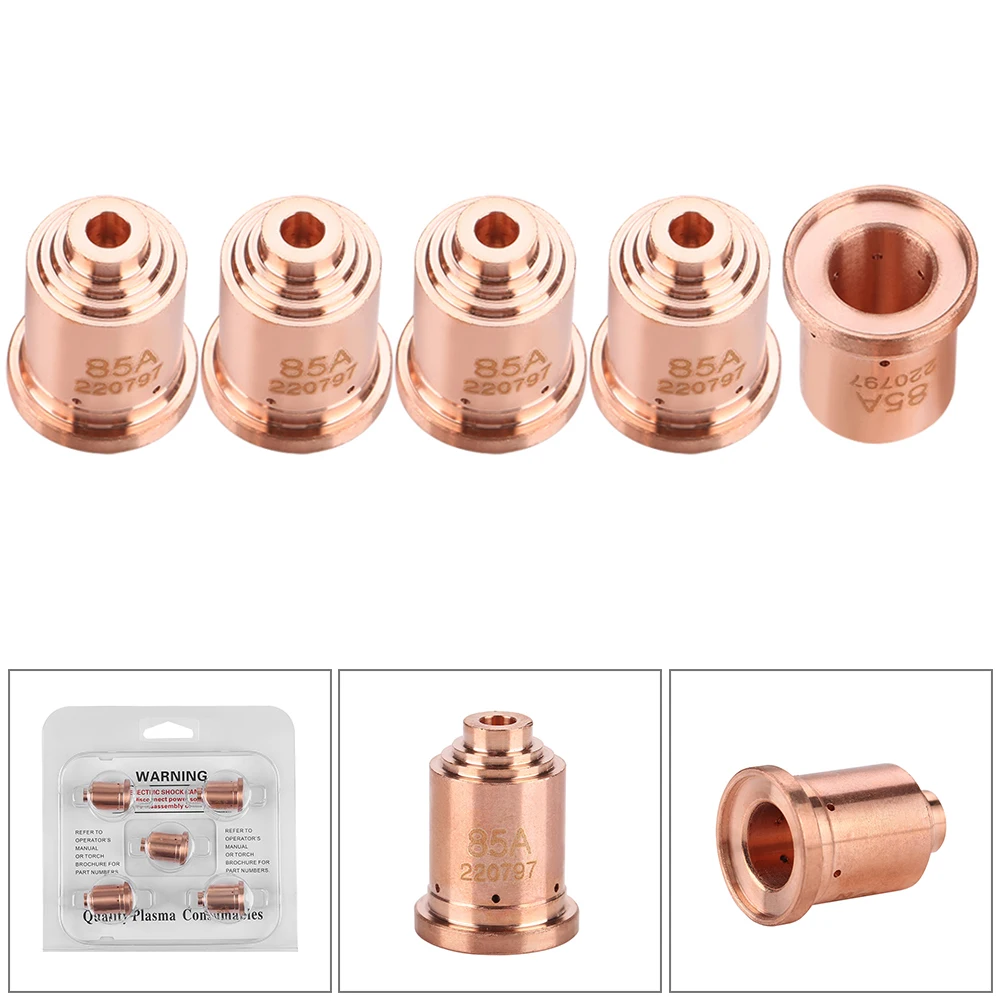 5 Pcs Nozzle Set Cutter Tip 85A Cutter Nozzle Tips 220797 Fit For MAX85 Plasma Welding Consumables Accessories
5 Pcs Nozzle Set Cutter Tip 85A Cutter Nozzle Tips 220797 Fit For MAX85 Plasma Welding Consumables Accessories