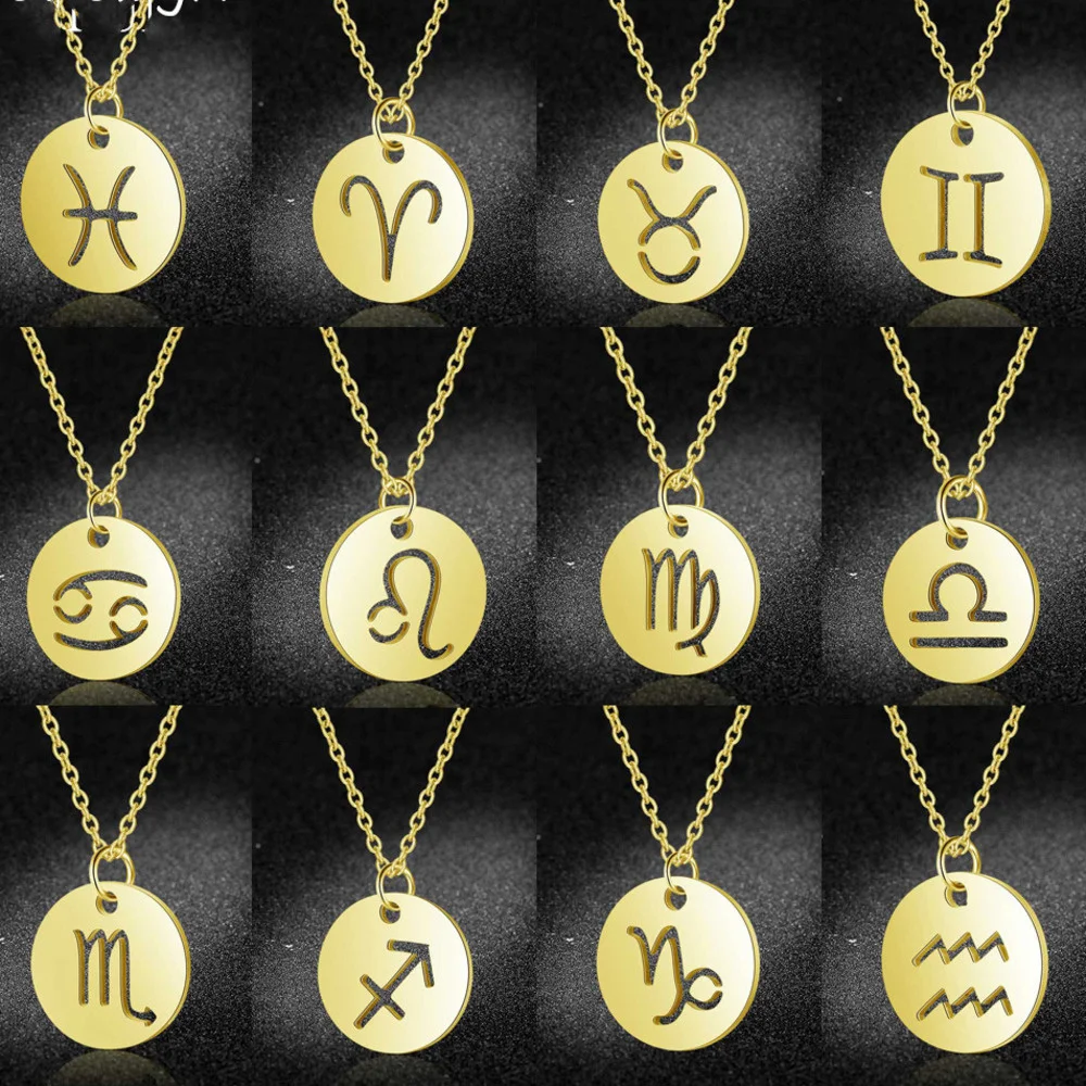 Custom 12 Constellations Necklaces Personality Stainless Steel Pund Pendant Choker Jewelry For Unisex Birthday Gifts
Custom 12 Constellations Necklaces Personality Stainless Steel Pund Pendant Choker Jewelry For Unisex Birthday Gifts