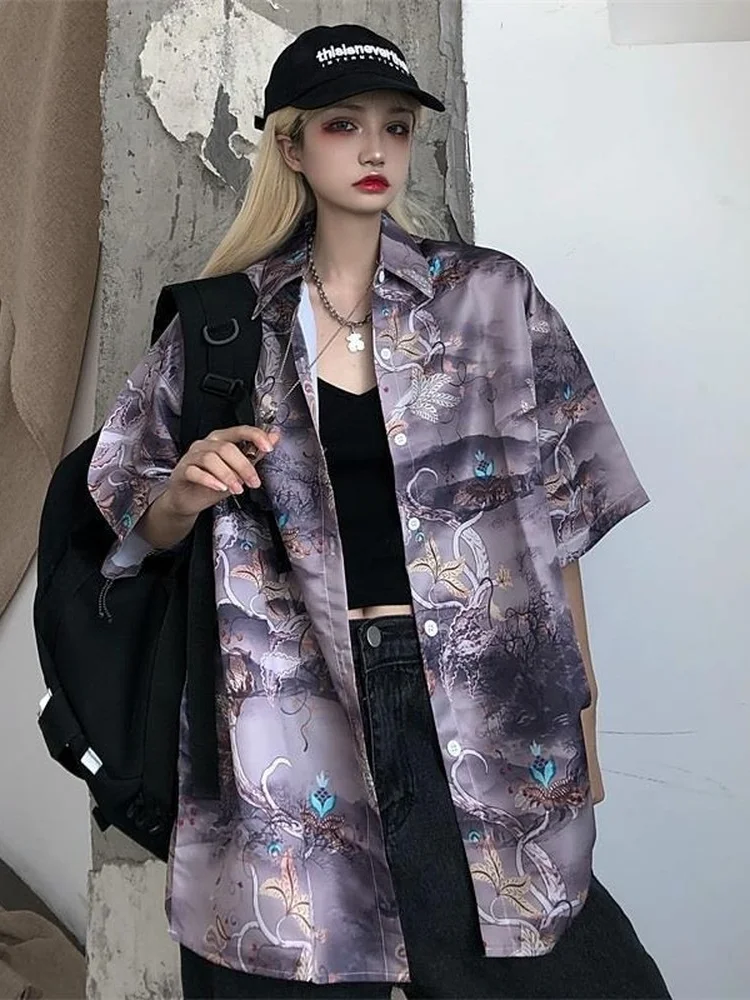 Women Shirts Blouses Oversized Landscape Painting High Street Button Up Shirt 2022 Summer Vintage Men Tops Gothic Punk Fashion
Women Shirts Blouses Oversized Landscape Painting High Street Button Up Shirt 2022 Summer Vintage Men Tops Gothic Punk Fashion