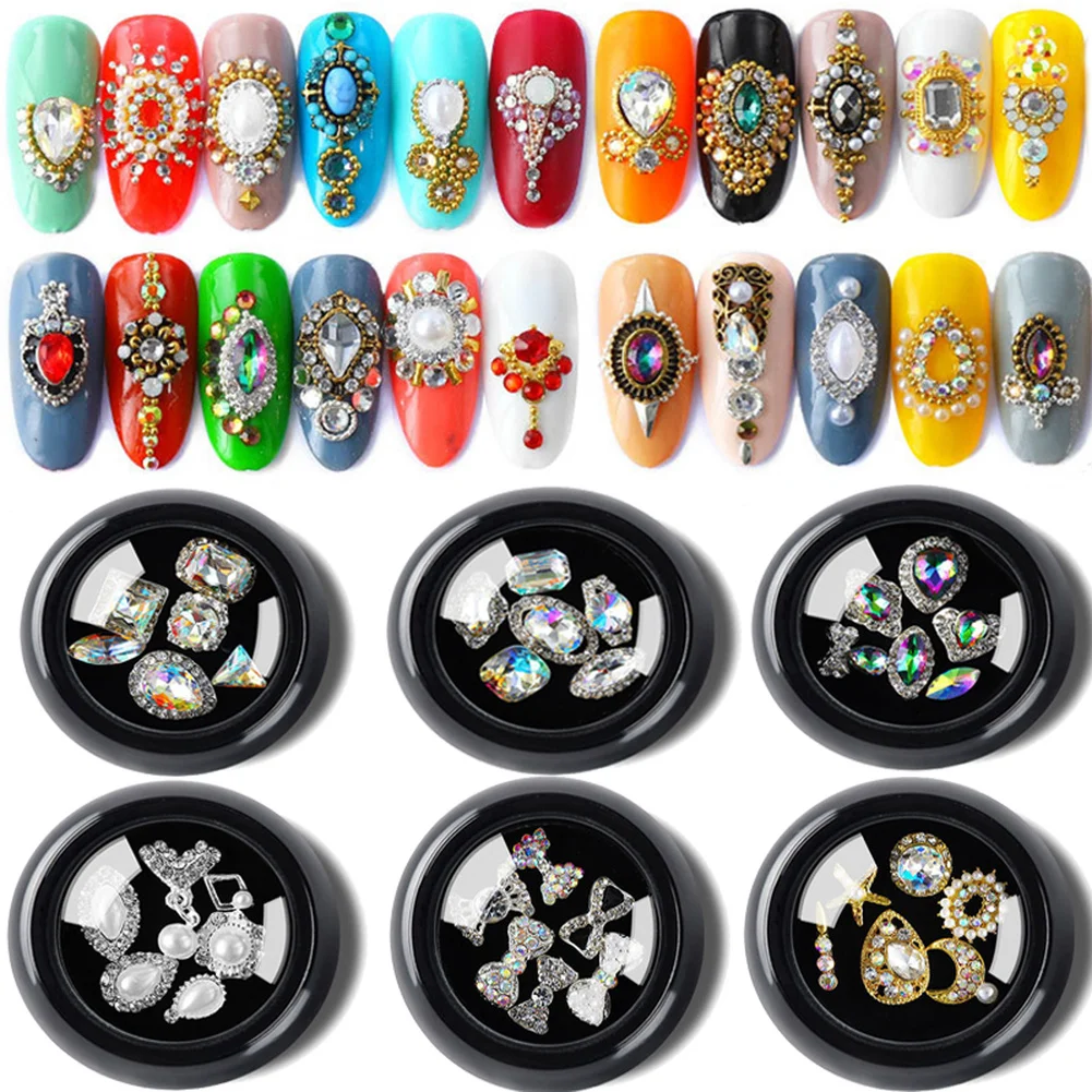 1 Box Luxury Charms for Nails Alloy Jewelry Nail Art Decorations AB Crystal Flat Back Nails Stone Gems DIY Manicure Design 
1 Box Luxury Charms for Nails Alloy Jewelry Nail Art Decorations AB Crystal Flat Back Nails Stone Gems DIY Manicure Design