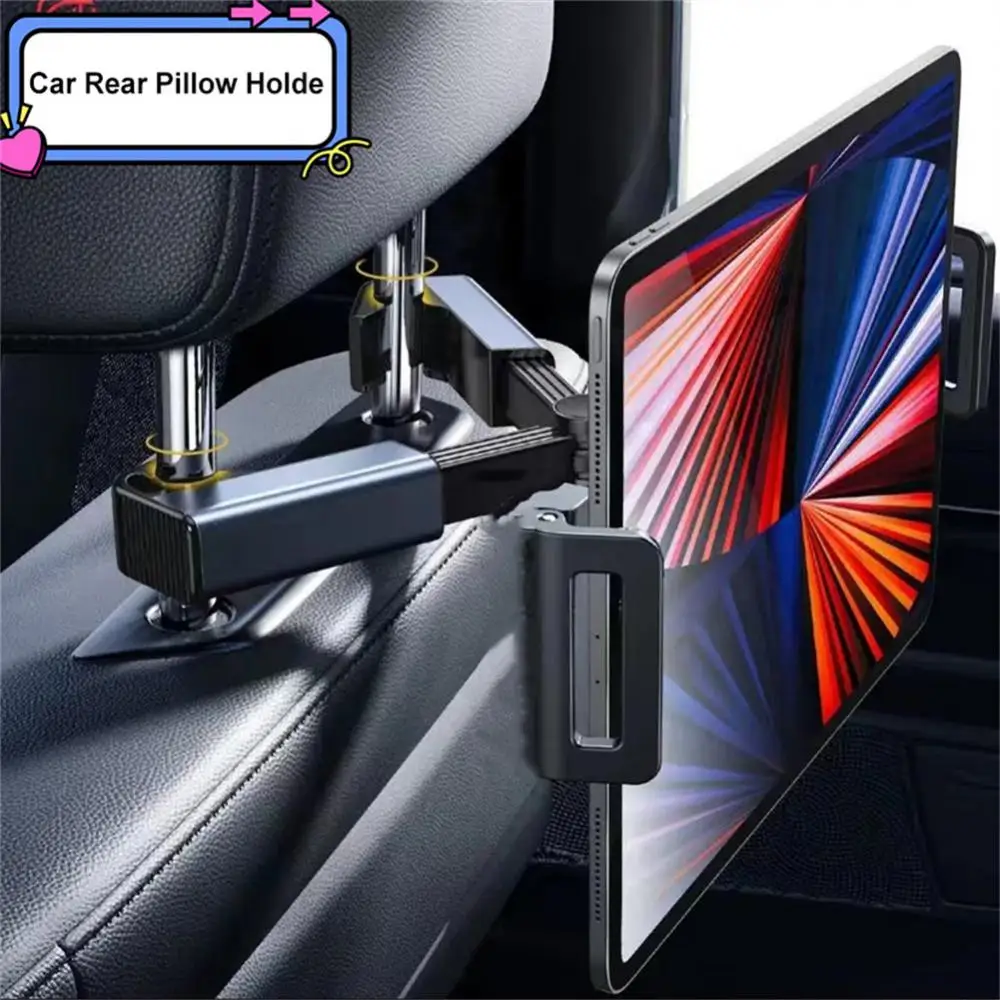 

Universal Car Back Seat Headrest Phone Holder Rear Pillow Adjustment Bracket Stretchable Tablet Stand For 4.7-12.9 Inch Ipad