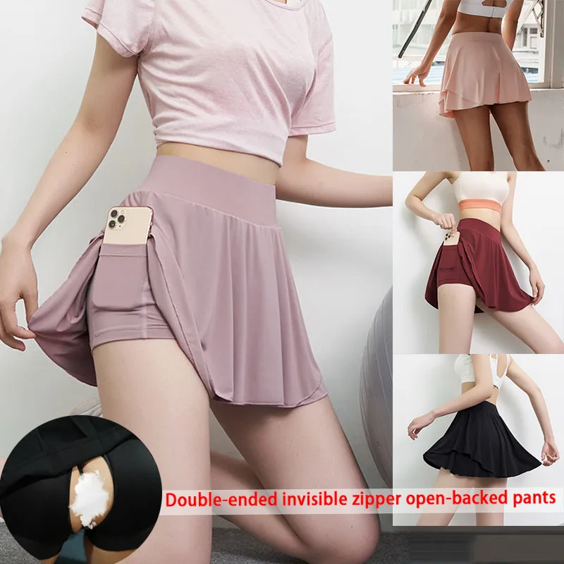 Sports Short Skirt Loose Invisible Open Crotch Pantskirt Breathable Quick-Drying Convenient Pants Run Fitness Yoga A- line Skirt
Sports Short Skirt Loose Invisible Open Crotch Pantskirt Breathable Quick-Drying Convenient Pants Run Fitness Yoga A- line Skirt