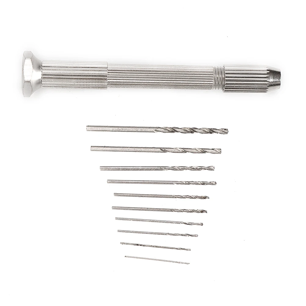 Mini Hand Drill With Keyless Chuck+10Pcs 0.8mm-3.0mm HSS Drill Bits For Epoxy Resin Jewelry Making DIY Wood Craft Handmade Tools
Mini Hand Drill With Keyless Chuck+10Pcs 0.8mm-3.0mm HSS Drill Bits For Epoxy Resin Jewelry Making DIY Wood Craft Handmade Tools