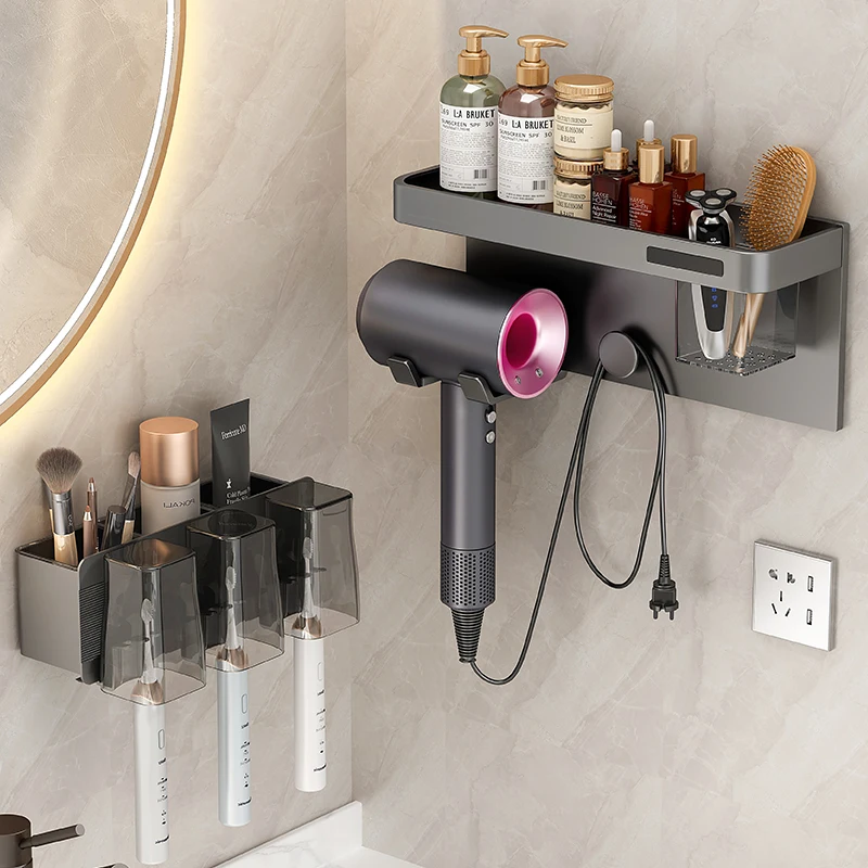 Hair Dryer Shelf Household Item Non-perforated Bathroom Storage Hanger Bathroom Shelf Hair Dryer Bracket Bathroom Wall Mounting
Hair Dryer Shelf Household Item Non-perforated Bathroom Storage Hanger Bathroom Shelf Hair Dryer Bracket Bathroom Wall Mounting