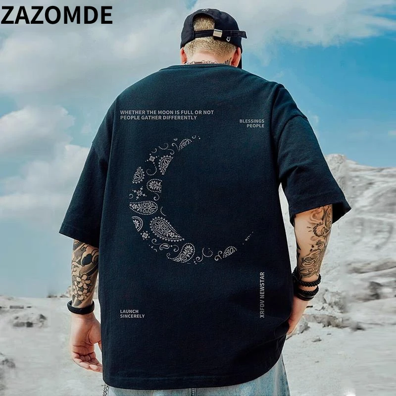 ZAZOMDE Cotton Tees Top Moon Theme Printed T-shirt Unisex 2023 Summer New Trendy Brand Couple Streetwear Hip Hop T Shirts Men
ZAZOMDE Cotton Tees Top Moon Theme Printed T-shirt Unisex 2023 Summer New Trendy Brand Couple Streetwear Hip Hop T Shirts Men