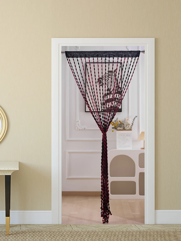

Tassel fringe door curtain for white salon 1 X 2M home decor Multicolor bead string curtains for bedroom living room divider