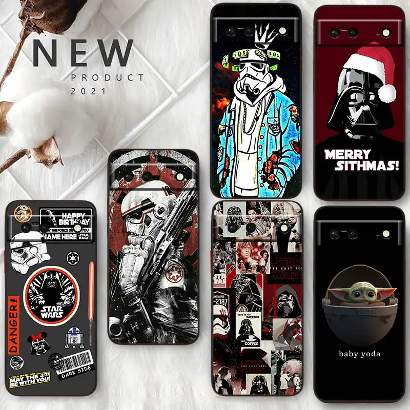 

Star Wars yoda Mickey Phone Case For Google Pixel 7 6 Pro 6A 5A 5 4 4A XL 5G Black Shell Soft Silicone Fundas Coque Capa