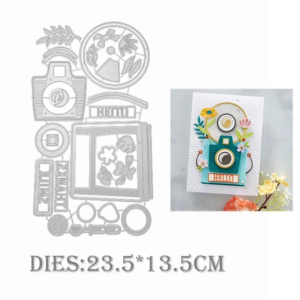 Camera Metal Cutting Dies Stencils For DIY Scrapbooking Photo Album Decorative Embossing Paper Cards Making Handmake Craft
Camera Metal Cutting Dies Stencils For DIY Scrapbooking Photo Album Decorative Embossing Paper Cards Making Handmake Craft