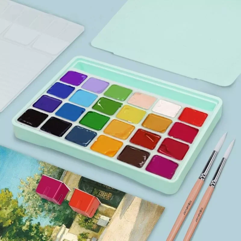 18/24 Colors Gouache Paint Set with Palette 30ml Watercolor Painting for Artists Students Non-Toxic
18/24 Colors Gouache Paint Set with Palette 30ml Watercolor Painting for Artists Students Non-Toxic