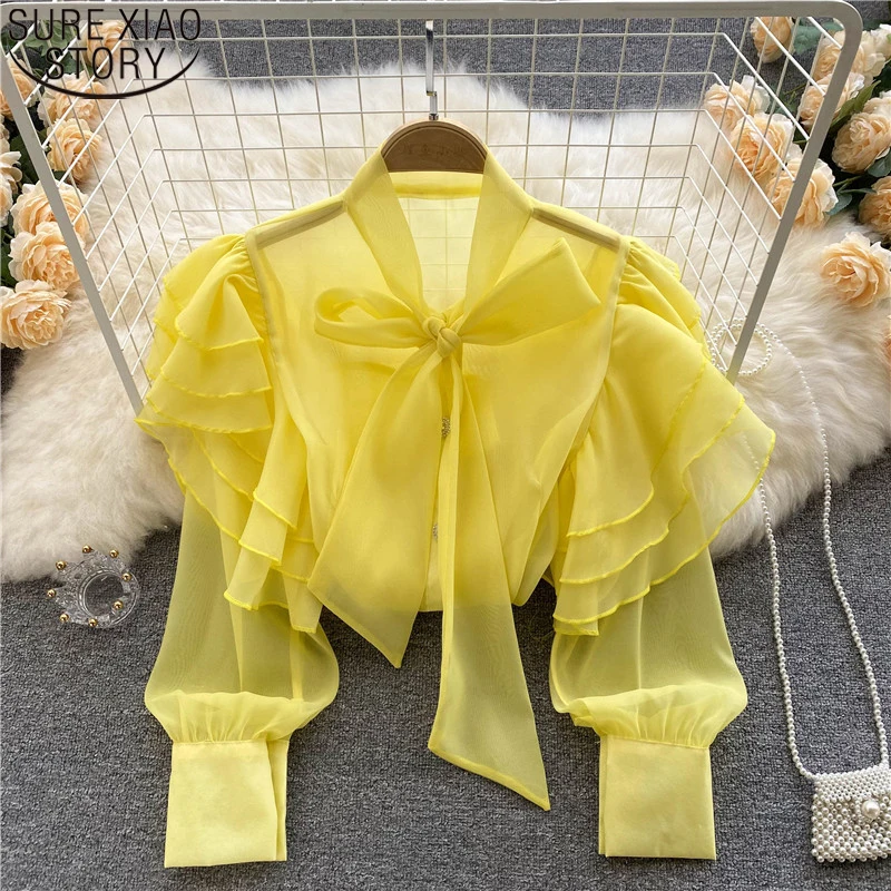 Palace Style Blouse Female Sweet Bow Collar Causal Loose Autumn Spring Long Sleeve Shirt Women Tops Clothes Blusa Mujer 21857
Palace Style Blouse Female Sweet Bow Collar Causal Loose Autumn Spring Long Sleeve Shirt Women Tops Clothes Blusa Mujer 21857
