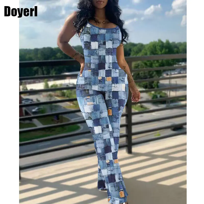 Summer Streetwear One Piece Jumpsuit Woman Casual Print Spaghetti Strap Long Pants Wide Leg Overalls Club Female Jumpsuit Party
Summer Streetwear One Piece Jumpsuit Woman Casual Print Spaghetti Strap Long Pants Wide Leg Overalls Club Female Jumpsuit Party