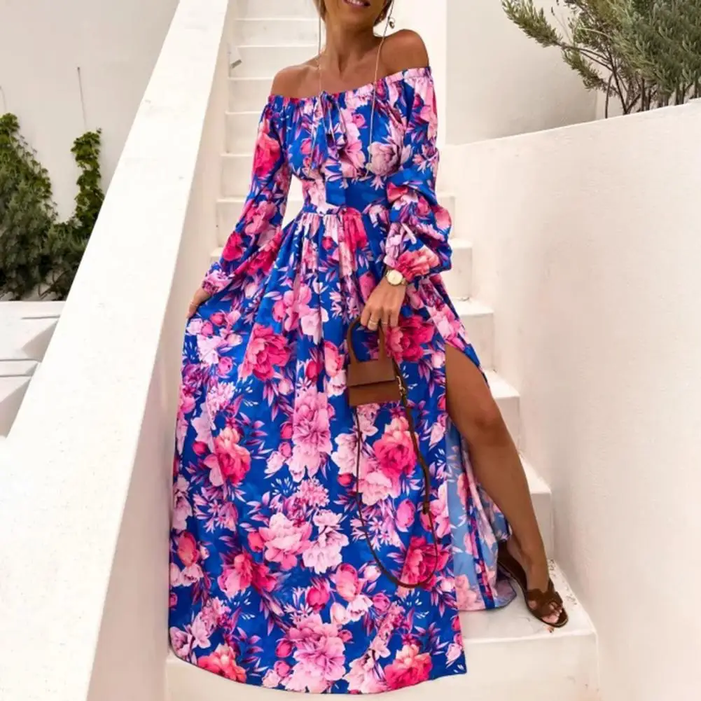 Summer Dress Breathable Party Dress Soft Texture Anti-pilling Chic Holiday Off Shoulder Long Sleeve Dress
Summer Dress Breathable Party Dress Soft Texture Anti-pilling Chic Holiday Off Shoulder Long Sleeve Dress