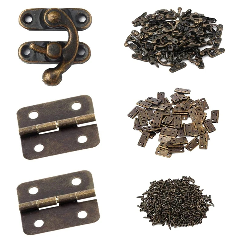 Small Box Hinges Bronze Antique Right Latch Hook Hasp With Hinges And Screws For Wood Jewelry Box Gift Catch Lock Hook
Small Box Hinges Bronze Antique Right Latch Hook Hasp With Hinges And Screws For Wood Jewelry Box Gift Catch Lock Hook
