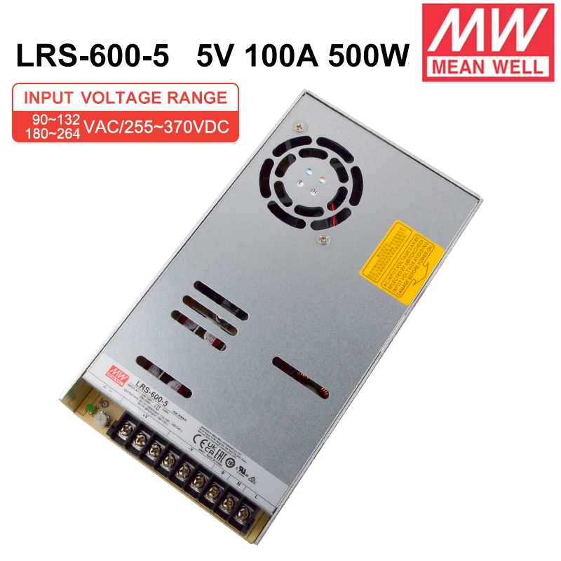 Mean Well LRS-600-5 110 В/220 В переменного тока в 5 в постоянного тока 500 А Вт промышленный импульсный источник питания с драйвером Meanwell
Mean Well LRS-600-5 110 В/220 В переменного тока в 5 в постоянного тока 500 А Вт промышленный импульсный источник питания с драйвером Meanwell