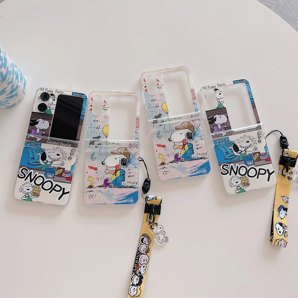 Cartoon Art Graffiti Snoopies with Lanyard Phone Case for OPPO Find N2 Flip 5G Fold Couple Anti-drop Soft Back Cover Coque
Cartoon Art Graffiti Snoopies with Lanyard Phone Case for OPPO Find N2 Flip 5G Fold Couple Anti-drop Soft Back Cover Coque
