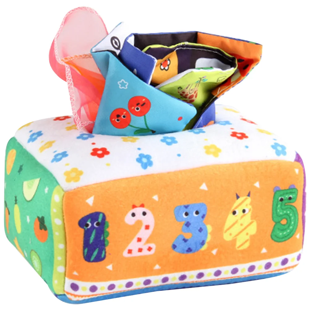 

Baby Tissue Box Toddler Preschool Learning Toy Infant Finger Exerciser Toddlers Sensory Pulling