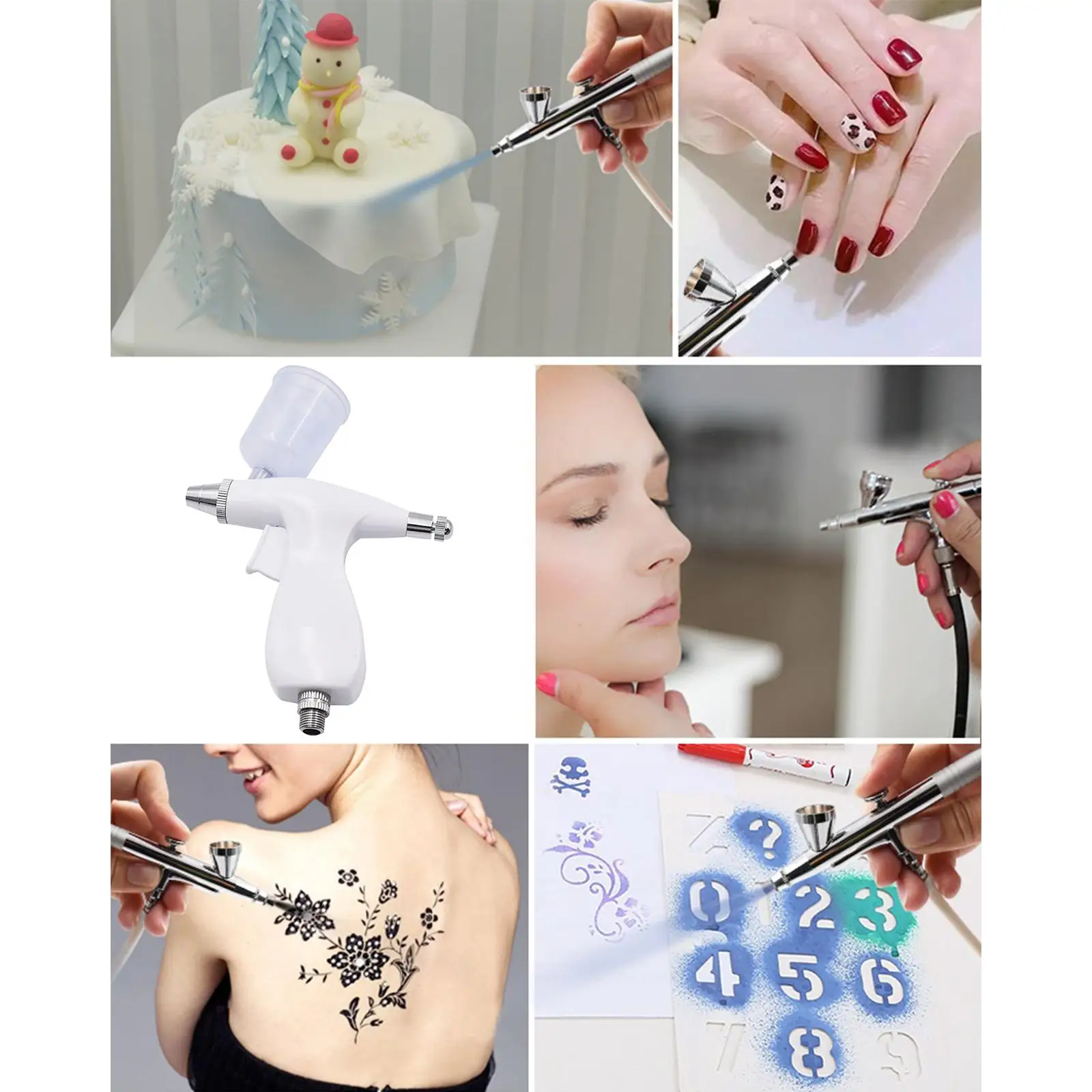 Mini Airbrush Spray Gun 1/8 Connector 0.4mm Nozzle Airbrush Nozzle for Makeup Model Painting Cake Decorating Manicure Nail Art
Mini Airbrush Spray Gun 1/8 Connector 0.4mm Nozzle Airbrush Nozzle for Makeup Model Painting Cake Decorating Manicure Nail Art