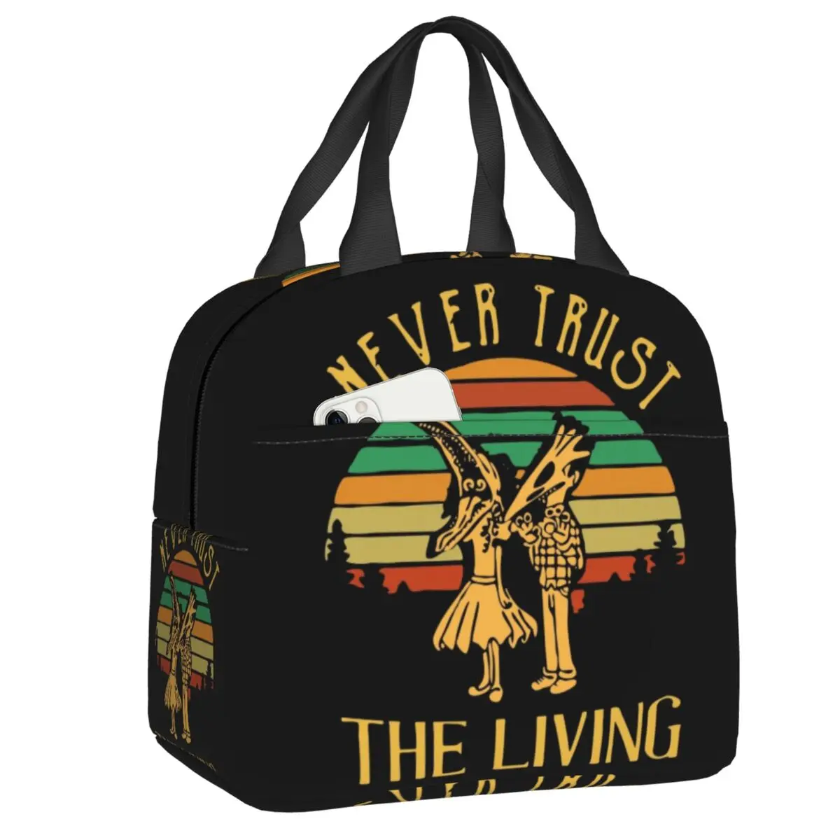 Never Trust The Living Insulated Lunch Bag Leakproof Tim Burton Beetlejuice Movie Cooler Thermal Bento Box for Women Kids School
Never Trust The Living Insulated Lunch Bag Leakproof Tim Burton Beetlejuice Movie Cooler Thermal Bento Box for Women Kids School