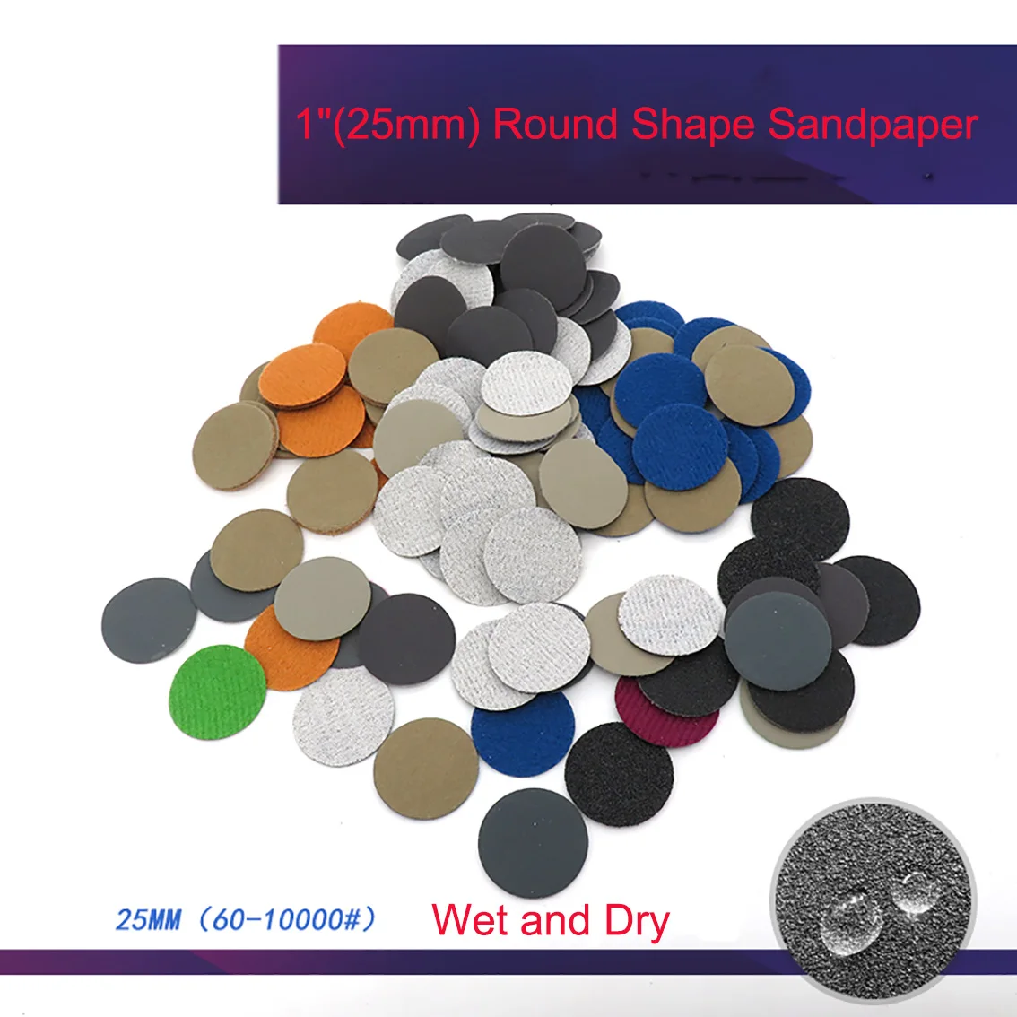 1" 25mm Hook&Loop Wet and Dry Sanding Disc Sandpaper 996A 1inch 60-10000# Grit Round Abrasive Polishing Tool
1" 25mm Hook&Loop Wet and Dry Sanding Disc Sandpaper 996A 1inch 60-10000# Grit Round Abrasive Polishing Tool