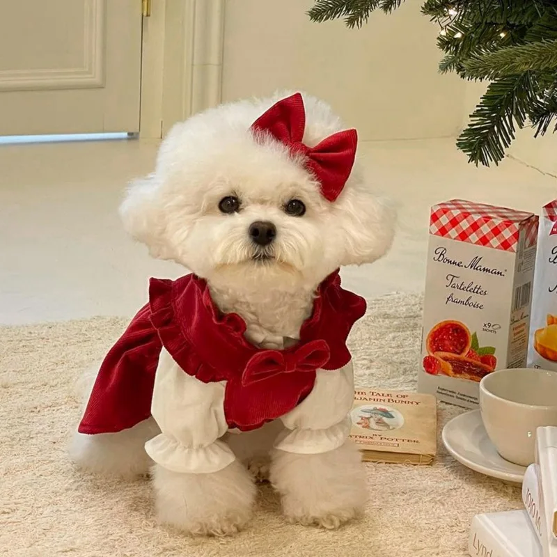 Fashion Dog Clothes Winter Puppy Princess Dress Teddy Pomeranian Yorkshire Christmas Cat Costume Pet Harness Leash Set Pet Items
Fashion Dog Clothes Winter Puppy Princess Dress Teddy Pomeranian Yorkshire Christmas Cat Costume Pet Harness Leash Set Pet Items