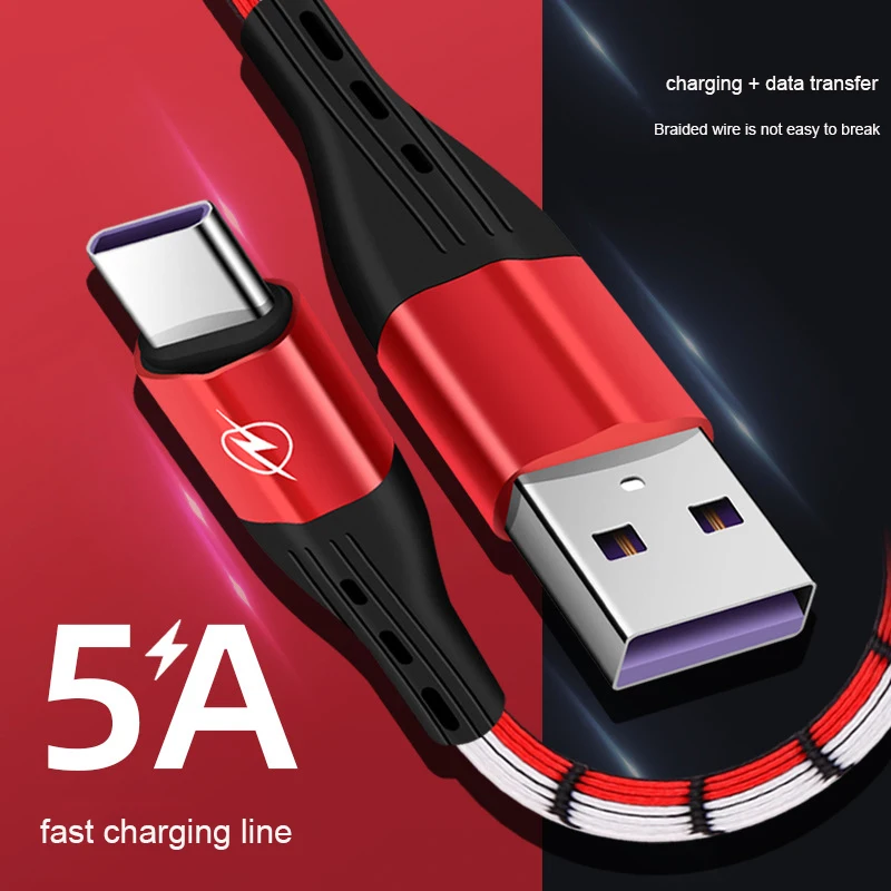 5A USB 1M Fast Charging Type C Data Cable Micro Lightning USB Quick Charger Wire Phone Cord For Xiaomi 11 Pro Huawei Samsung
5A USB 1M Fast Charging Type C Data Cable Micro Lightning USB Quick Charger Wire Phone Cord For Xiaomi 11 Pro Huawei Samsung