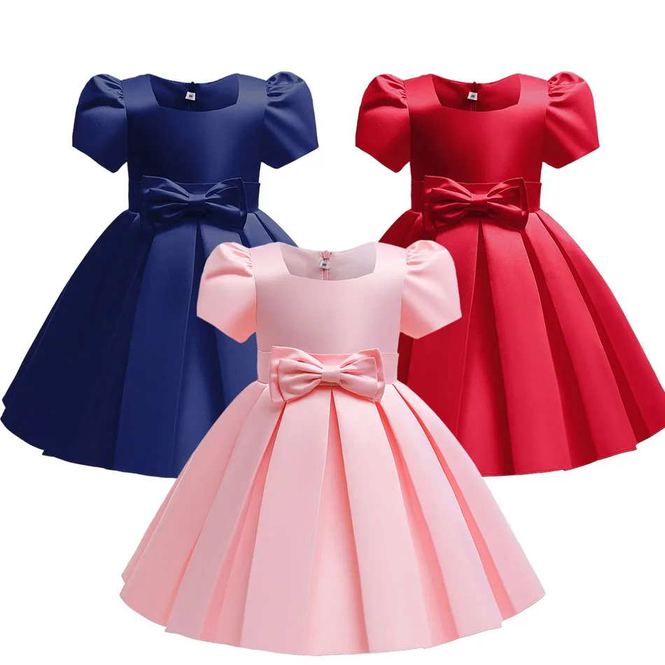 Girl Princess Dress Wedding Flower Girl Dresses Kids Solid Color Bow Dress Children Prom Birthday Party Costumes 3 to 10 Years
Girl Princess Dress Wedding Flower Girl Dresses Kids Solid Color Bow Dress Children Prom Birthday Party Costumes 3 to 10 Years