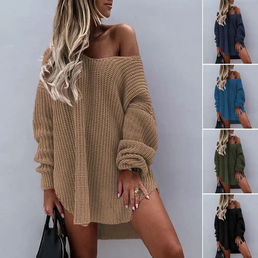 V-Neck Loose Sweater Jumper Long Sleeves Side Split Hem Thickened Winter Solid Color Warm Oversized Pullover Knitwear Streetwear
V-Neck Loose Sweater Jumper Long Sleeves Side Split Hem Thickened Winter Solid Color Warm Oversized Pullover Knitwear Streetwear