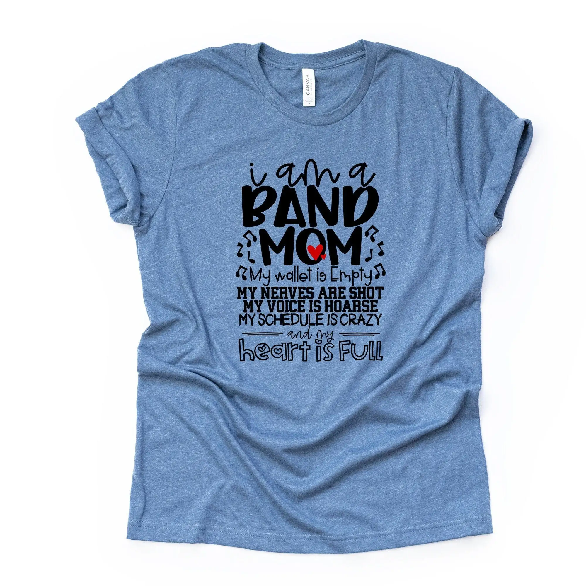 Пустой кошелек с надписью Proud Band Mom Рубашка премиум-класса в стиле унисекс 3 цвета