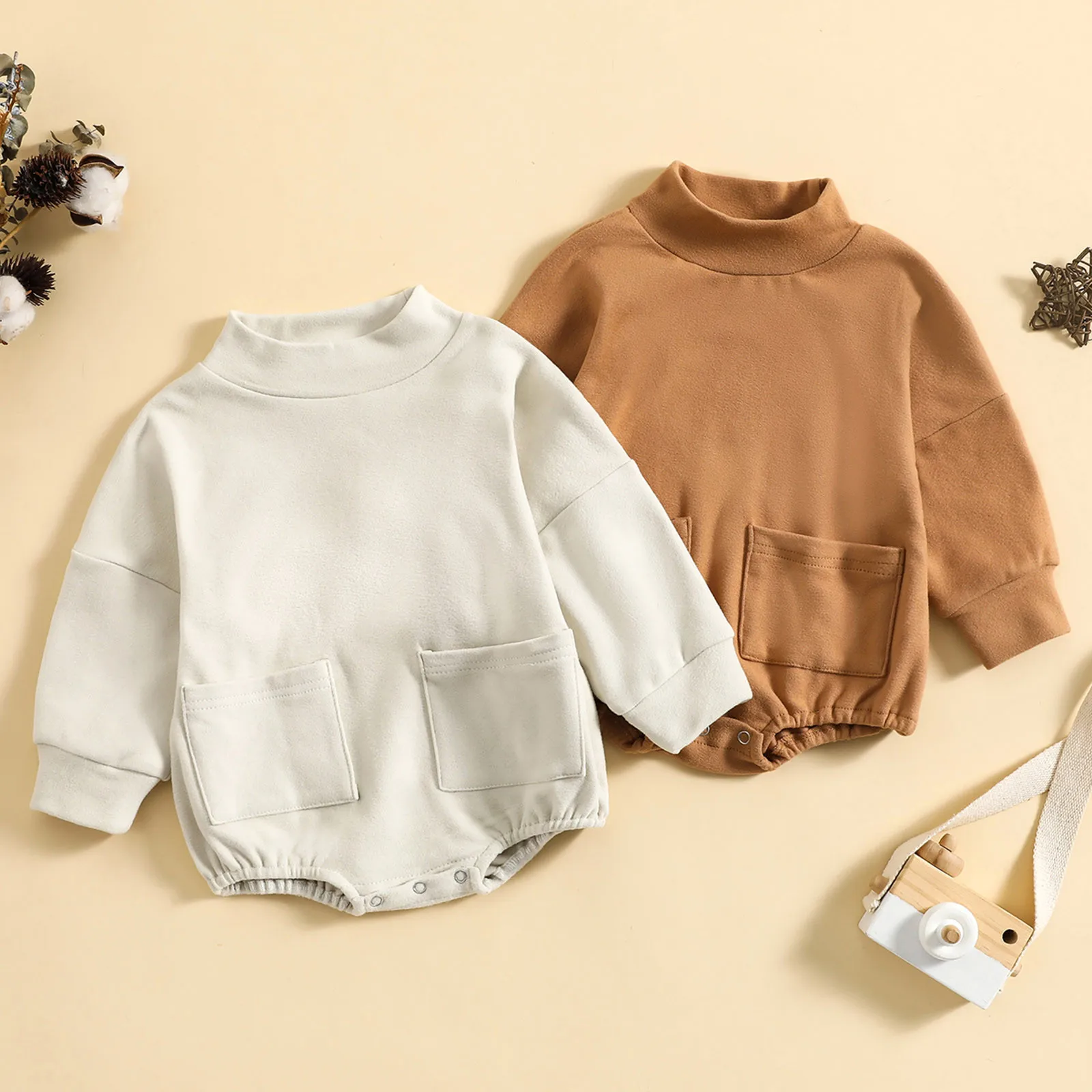 Soild Color Romper Infant Boys Girls Long Sleeve Pullover Romper With Pocket Newborn Casual Sweatshirt Fashion Baby Bodysuits
Soild Color Romper Infant Boys Girls Long Sleeve Pullover Romper With Pocket Newborn Casual Sweatshirt Fashion Baby Bodysuits