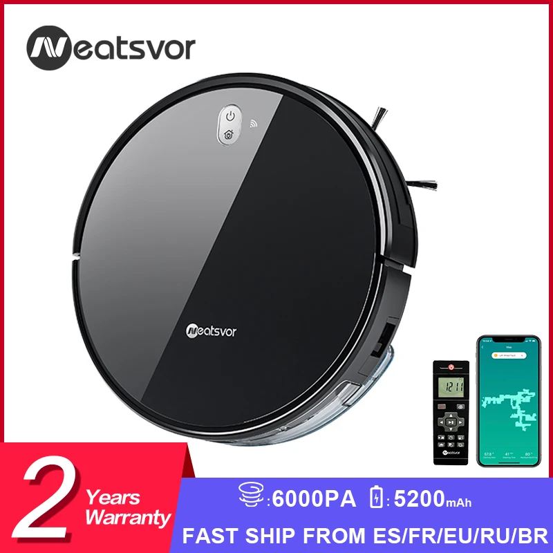 Neatsvor X520 Робот-пылесос для влажной и сухой уборки, умный пылесос робот для дома, 6000 Па, 5200 мАч, гироскоп, управление с приложения и пульта, черный
Neatsvor X520 Робот-пылесос для влажной и сухой уборки, умный пылесос робот для дома, 6000 Па, 5200 мАч, гироскоп, управление с приложения и пульта, черный