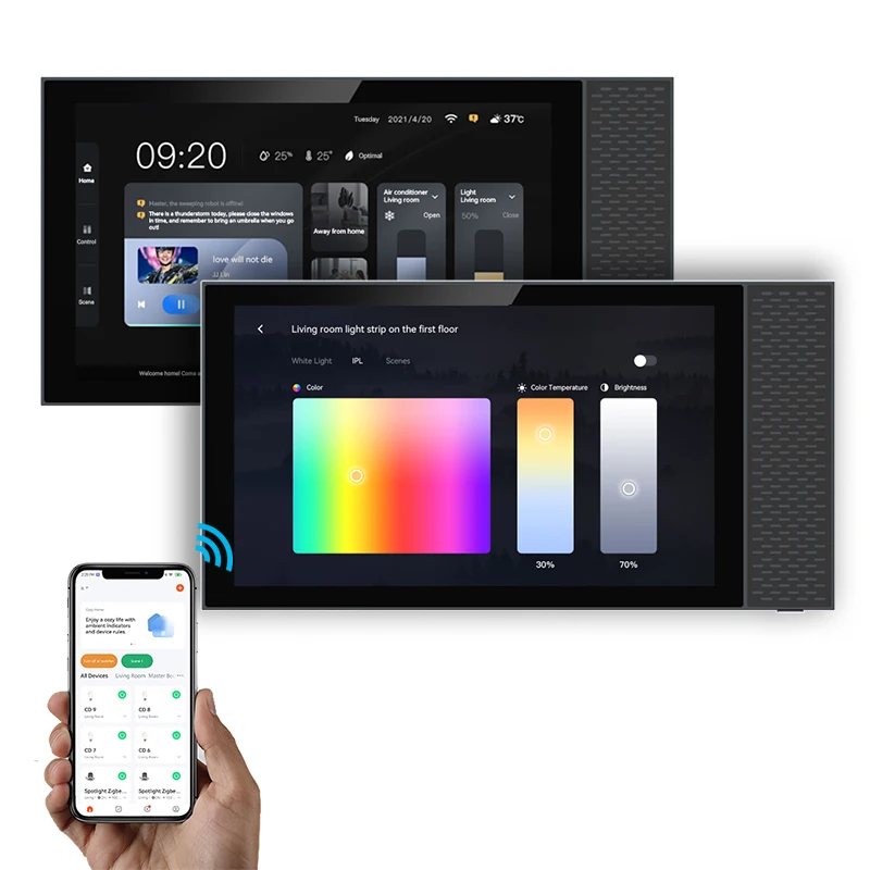 

2022 7-дюймовая сенсорная панель Android, музыкальные усилители, сенсорный ЖК-экран, домашняя автоматическая панель шлюза с управлением через приложение tuya