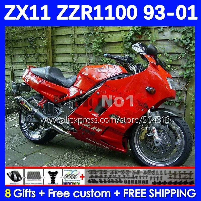 Body Kit For KAWASAKI NINJA ZZR1100 ZZR-1100 183MC.45 ZZR 1100 1993 1994 1995 1996 1997 1998 1999 2000 2001 glossy red Fairing
Body Kit For KAWASAKI NINJA ZZR1100 ZZR-1100 183MC.45 ZZR 1100 1993 1994 1995 1996 1997 1998 1999 2000 2001 glossy red Fairing