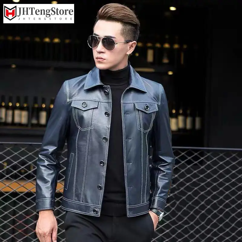 2022 Spring Autumn Men New Genuine Real Sheepskin Jackets Male Bomber Motorcycle Biker Man's Casual Natural Leather Coats W20
2022 Spring Autumn Men New Genuine Real Sheepskin Jackets Male Bomber Motorcycle Biker Man's Casual Natural Leather Coats W20