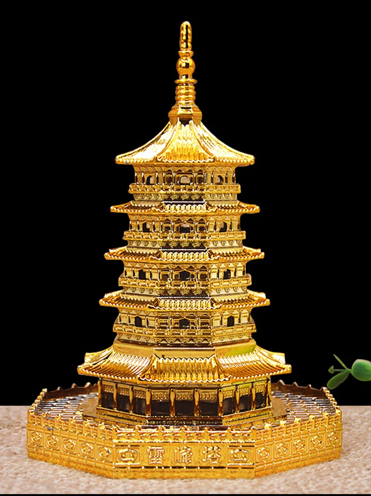 Feng shui Alloy Leifeng Tower Model Hangzhou West Lake Souvenir Building Model Helps Marriage Love Couple Home Decoration
Feng shui Alloy Leifeng Tower Model Hangzhou West Lake Souvenir Building Model Helps Marriage Love Couple Home Decoration