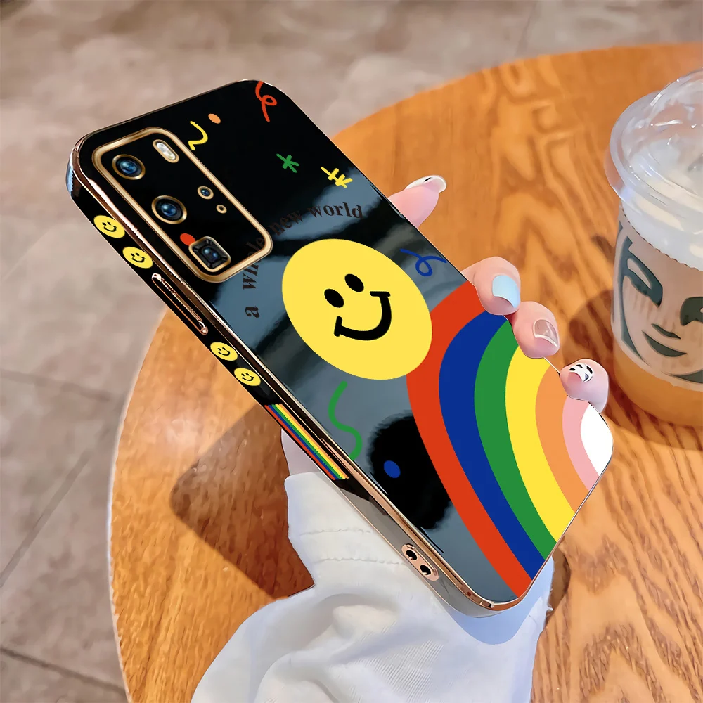 For Huawei P20 P30 P40 Pro P30 Lite Luxury Original Square Case Smile Plating Soft TPU Cover Shockproof Cases 
For Huawei P20 P30 P40 Pro P30 Lite Luxury Original Square Case Smile Plating Soft TPU Cover Shockproof Cases