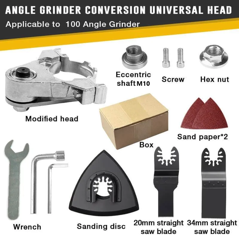 100 Type Angle Grinder Conversion Universal Head Adapter M10 Thread Straight Saw Blade Set Polisher Oscillating Power Tool Part
100 Type Angle Grinder Conversion Universal Head Adapter M10 Thread Straight Saw Blade Set Polisher Oscillating Power Tool Part
